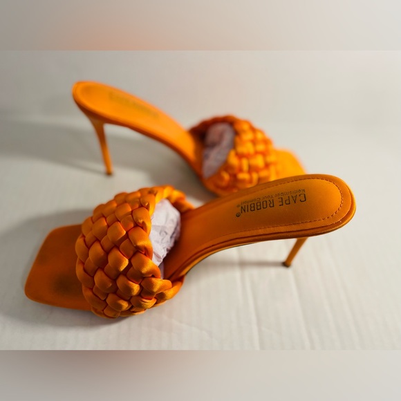 Cape Robbin Miella Women’s Orange Stiletto Heels, Size 10 - Picture 4 of 6